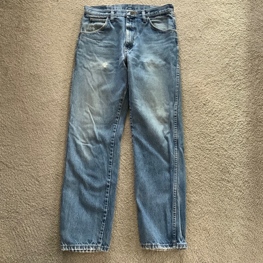 Rustler Men's Straight Blue Jeans